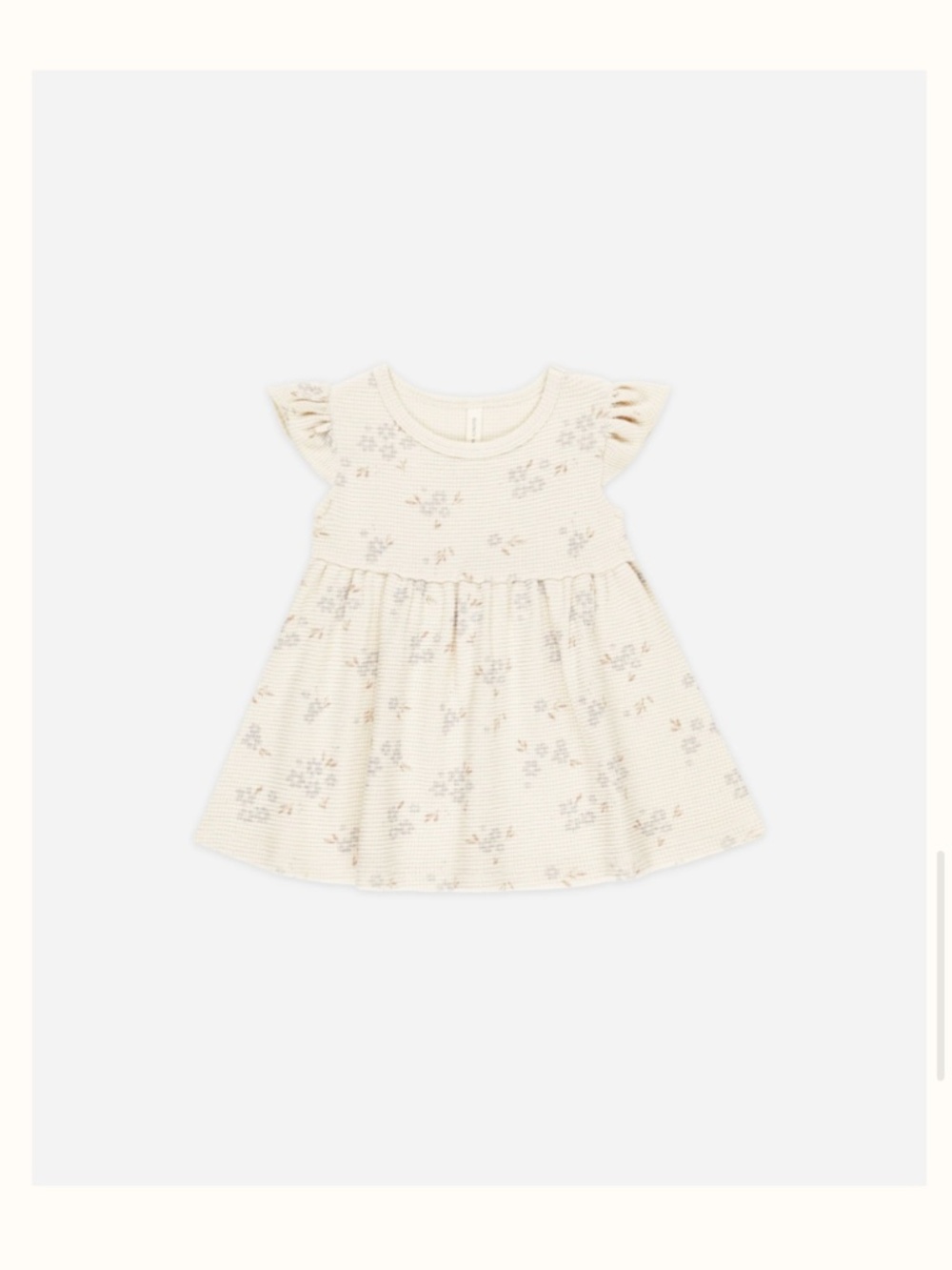 Quincy Mae Flutter Sleeve Dress — Blue Ditsy, 18-24 m
